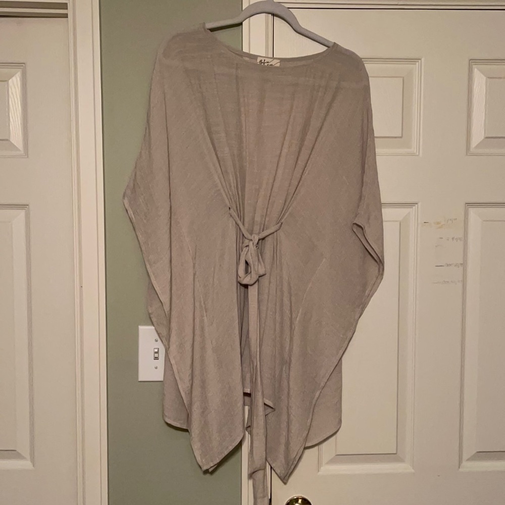 Tie waist boutique gauze tunic
